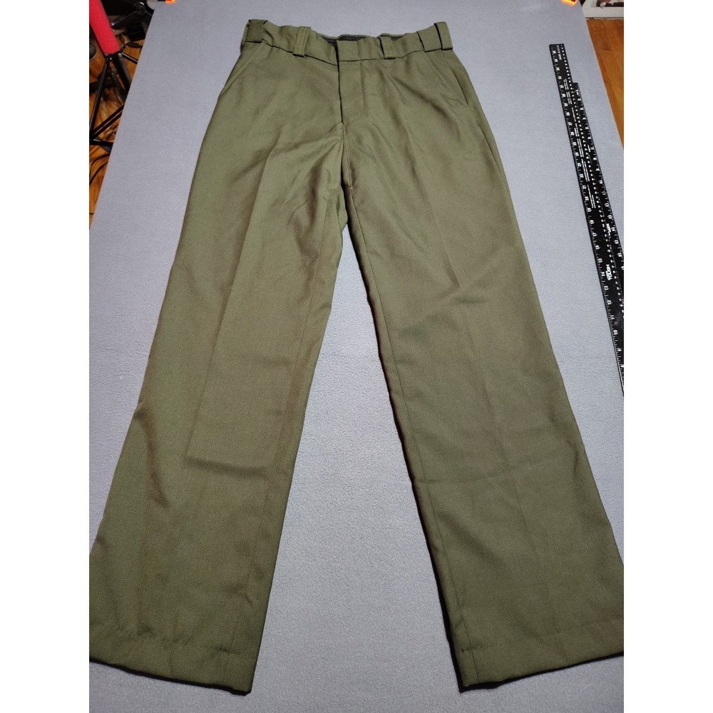 Spiewak Uniform Pants Unisex 32/32 Olive Non-Cargo Duty‎ Trousers Flat Pockets